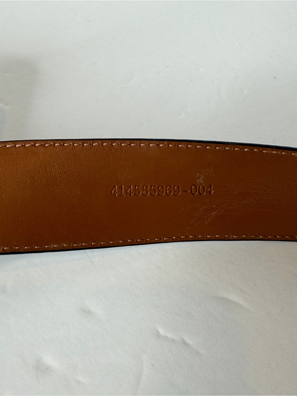Ralph Lauren RLL  leather belt size S in navy blue gold-tone buckle - Picture 8 of 14